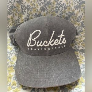 Travis Mathew gray corduroy“Buckets” adjustable hat